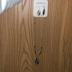 necklace and earrings